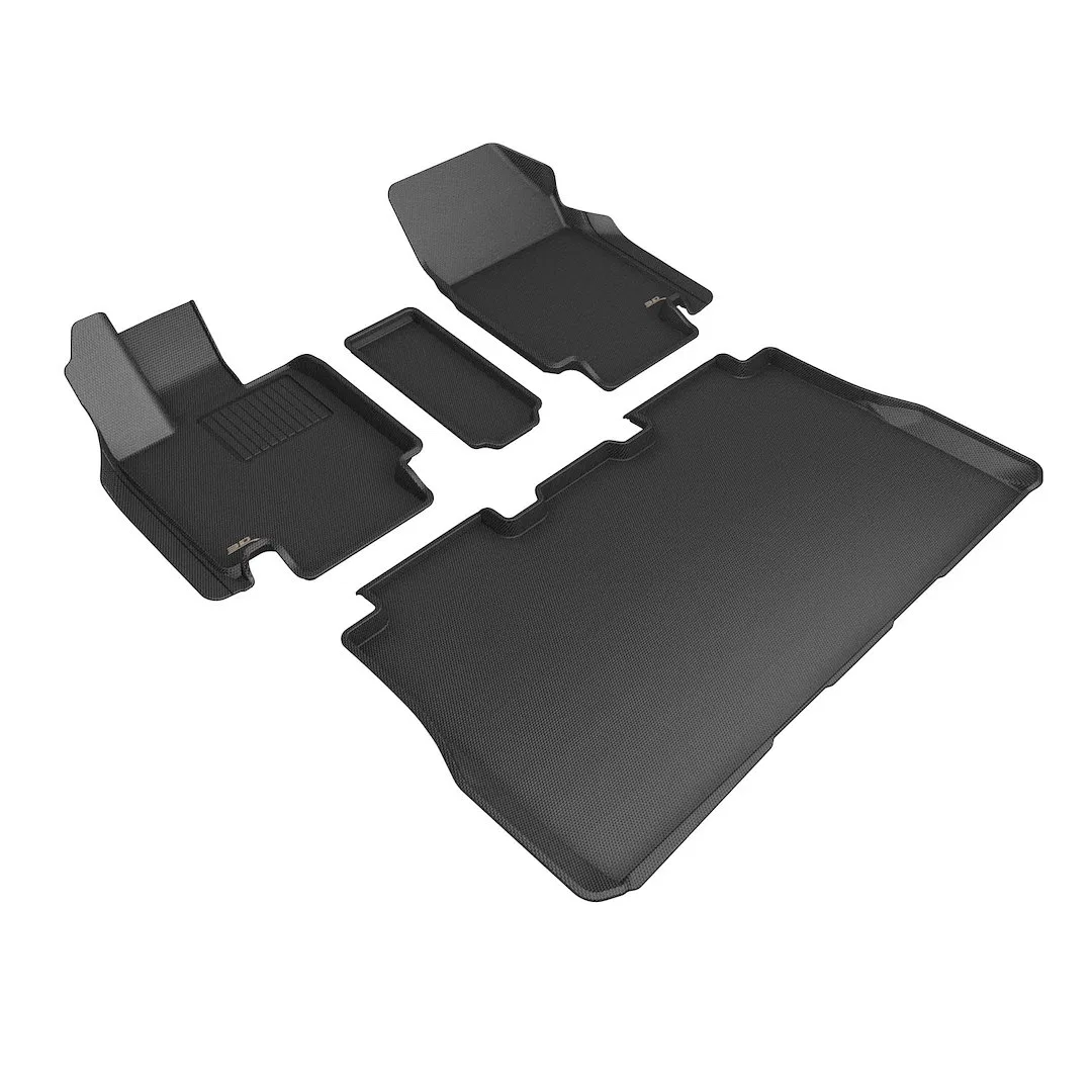 L1TL05001509 – 3D MATS/U-AC Floor Liner, Black Custom Fit Raised Edge Thermoplastic Rubber Of Carbon Fiber Texture 4 ...